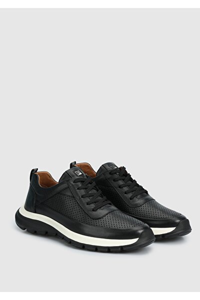 Provoq Μαύρο Δερμάτινο Ανδρικό Sneaker