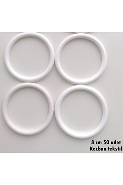 Kezban Tekstil 1.kalite Lif Halkası - Plastik Halka 8 Cm (50 Adet)