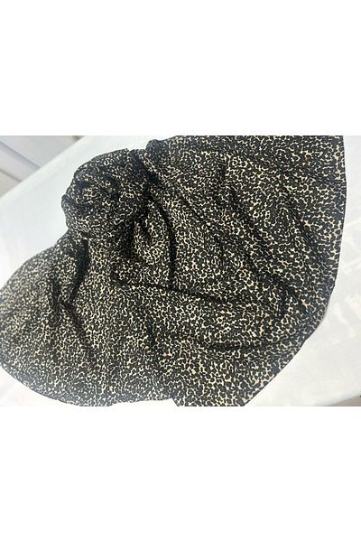 ALTUNTAŞ Women's Cotton Leopard Printed Etnic Shawl