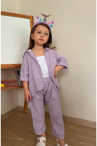 ALPİDS Rope Strap Stone Muslin Girl's Set
