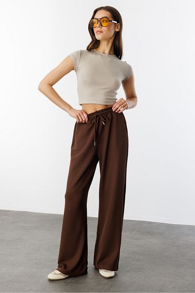 GENIUS STORE Pantaloni de sport modal cu picioare largi pentru femei MODAL-SWEAT