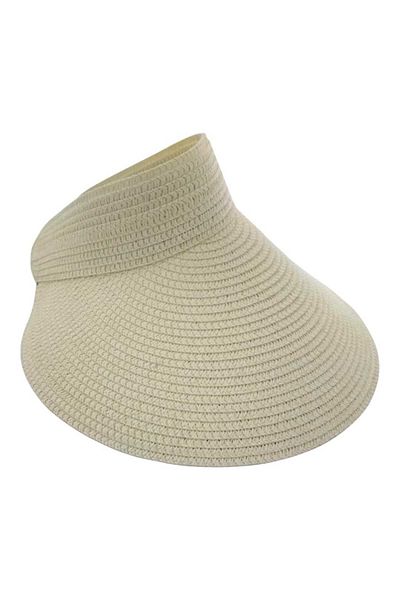 Aware Time Women's Visor Straw Adjustable Back Beach Tennis Hat