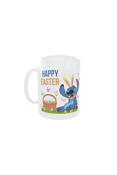 OEM Cană albă personalizată Stitch, Paște Fericit, INOVATIX. 330 ml