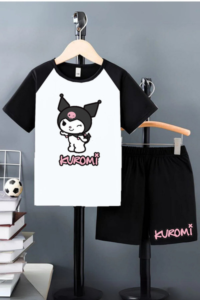 SHERLOCK HOME طقم شورت تي شيرت علوي مطبوع من كورومي