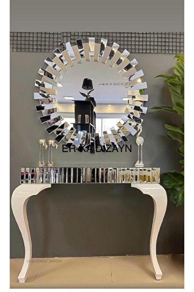 ER-KA DİZAYN 100 Cm Ayna-xxl Ultra Lüks Dresuar-piyano-ayna Takımı Seti-çekme...