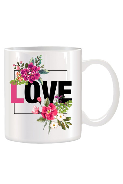 OEM Cana albă personalizată, LOVE, INOVATIX. 330 ml
