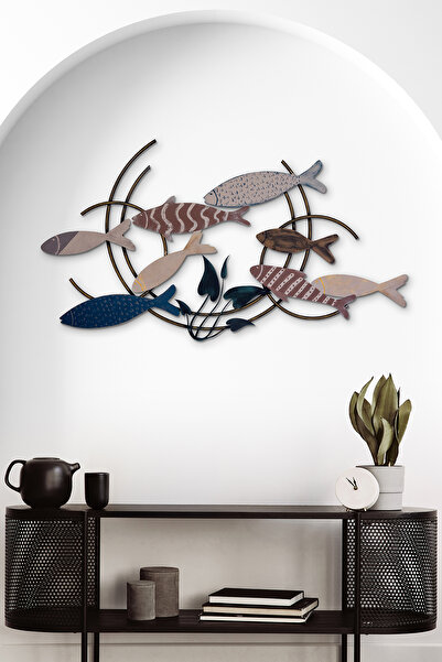 ENZODEKOR Dekorenzo Okyanus Metal Duvar Tablosu, Ev Ofis Duvar Panosu