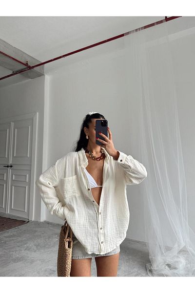 mydukkan.co Single Pocket Muslin Shirt