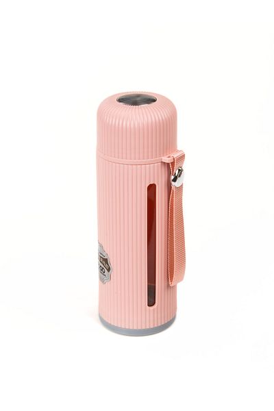 MUKKO HOME 500 ml Glass Water Bottle with Transparent Window |   Soft Colored, Bpa Free