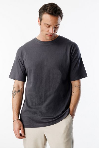 GENIUS STORE Oversize Fit Men's T-Shirt 100% Organic Cotton Crew Neck