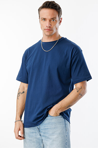 GENIUS STORE Ανδρικό T-Shirt Oversize Fit 100% οργανικό βαμβάκι με λαιμόκοψη