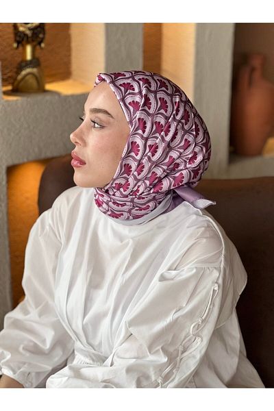 Modakaşmir Carnation Pattern Tanca Silky Scarf