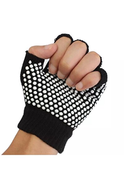 LOVYCO Winter Non-Slip Yoga Gloves, Fingerless Yoga Gloves, Exercise Gloves, Winter Non-Slip for Women