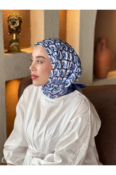 Modakaşmir Carnation Pattern Tanca Silky Scarf