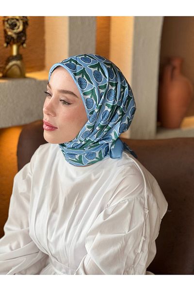 Modakaşmir Daisy Pattern Tanca Silky Scarf