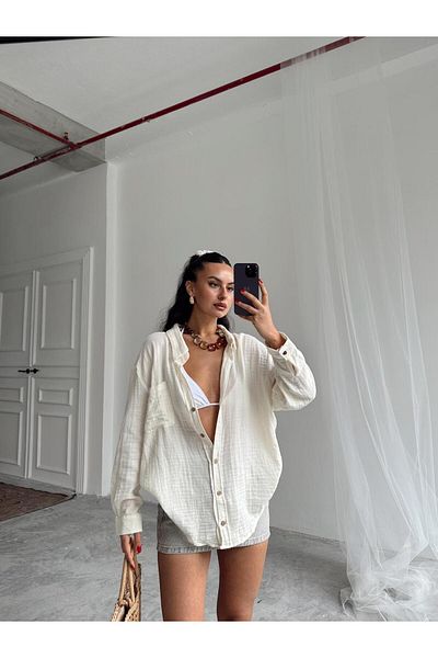 mydukkan.co Single Pocket Muslin Shirt