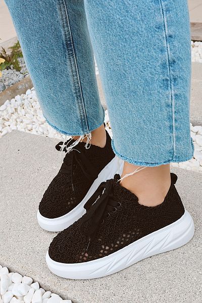 POLKA STORE Pantofi sport pentru femei Relax Comfortable Sole cu șireturi