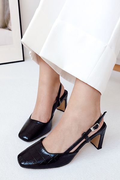POLKA STORE Tanya Back Open Stiletto Evening Dress Heeled Women's Shoes