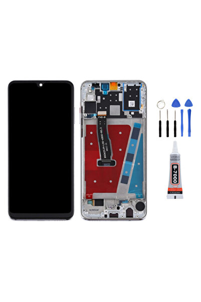 Yedcom Huawei P40 Lite Çıtalı Beyaz Uyumlu Ekran Dokunmatik Lcd Ekran Ön Pane...