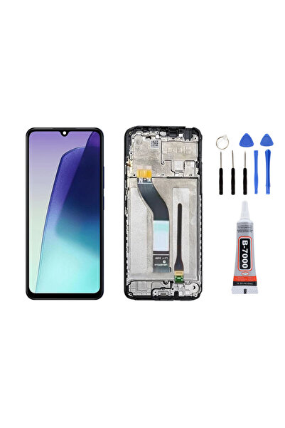 Yedcom Redmi 14C Çıtalı Ekran Dokunmatik Lcd Ekran Ön Panel Yapıştırıcı Ve Kit
