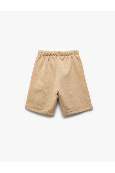 Koton New Season Dinosaur Printed Bermuda Shorts with Elastic Waist