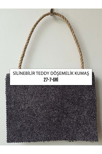 B'Dekor Döşemelik Buklet Teddy Kumaşı- Gri (KOLTUK, SANDALYE, BERJER, PUF İÇİN KILIF-SİLİNEBİLİR)