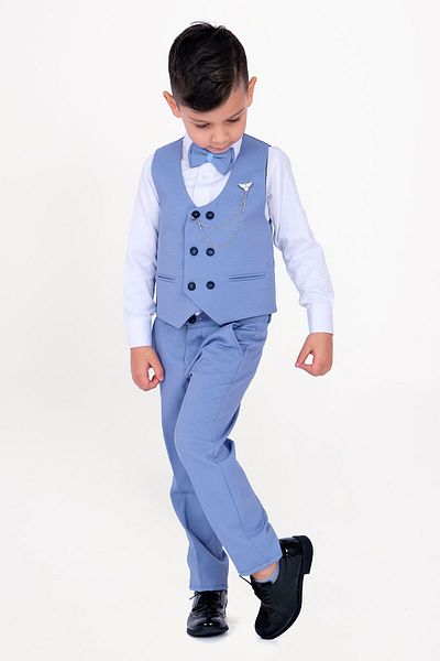 Merdia Kids Boy's Tuxedo - Suit with Vest and Bow Tie