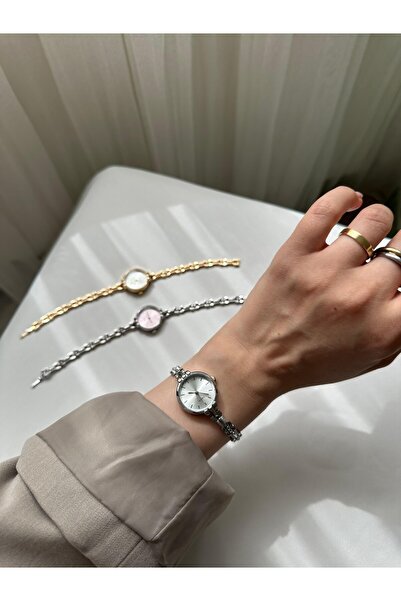 MERW Clarie Model Gümüş Renk Metal Kordon Vintage Seri Kadın Kol Saati