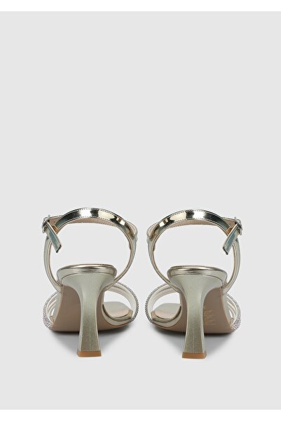 Provoq Γυναικεία πέδιλα με χρυσό τακούνι