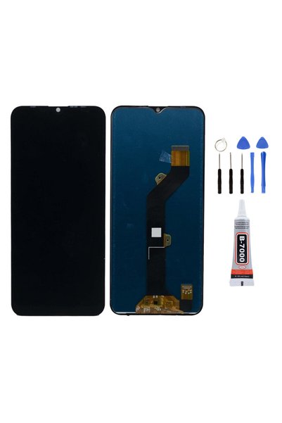 Yedcom Tecno Spark 6 GO Ekran Dokunmatik Lcd Ekran Ön Panel Yapıştırıcı Ve Kit