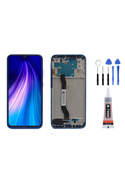 Yedcom Xiaomi Redmi Note 8 Çıtalı Mavi Lcd Ekran Dokunmatik Tamir Seti Yapışt...