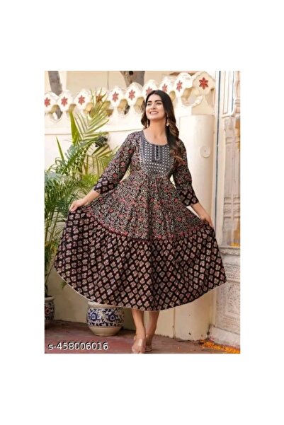 Hint Modam Hint Nakışlı Etnik Elbise