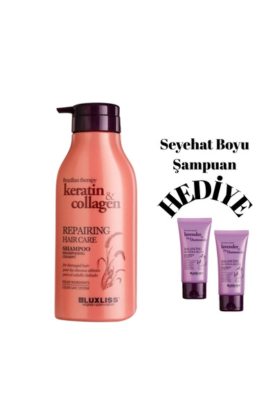 Luxlıss Organik & Vegan Besleyici Onarıcı Güçlendirici Keratin Kolojen Şampua...