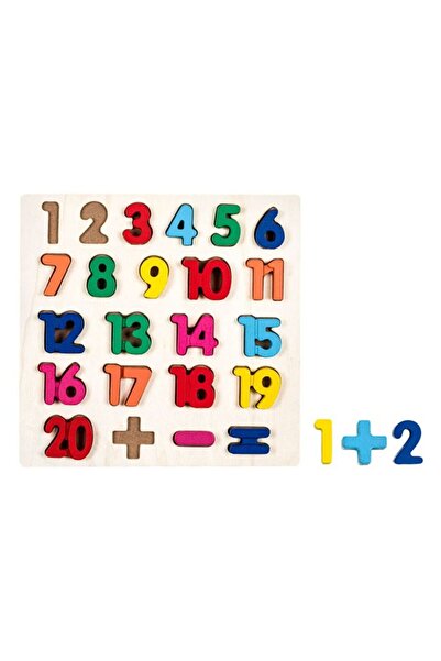 OEM Puzzle din Lemn, 23 Cifre Colorate, 28x27.5cm, Varsta 3+