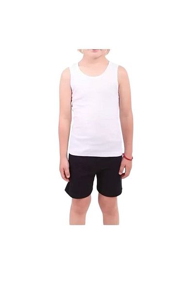 Yağmur Giyim Gmş Combed Cotton White 3-Piece Boy's Undershirt Set A-3021