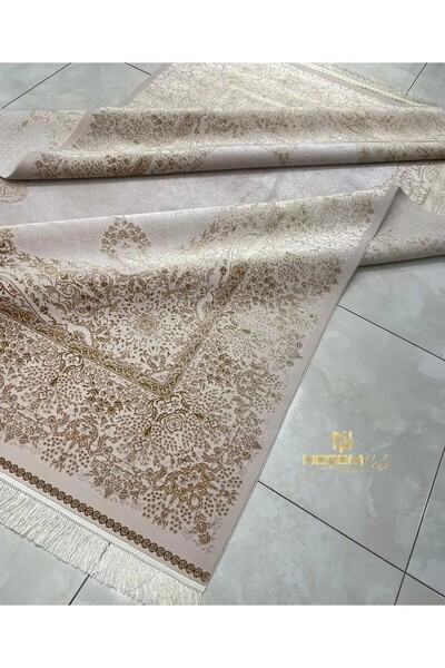 DİLEK HALI DIORA TEBRIZ 3948 A BEJ BEJ 120 TARAK İPEK DOKUMA MAKINE HALIMIZ