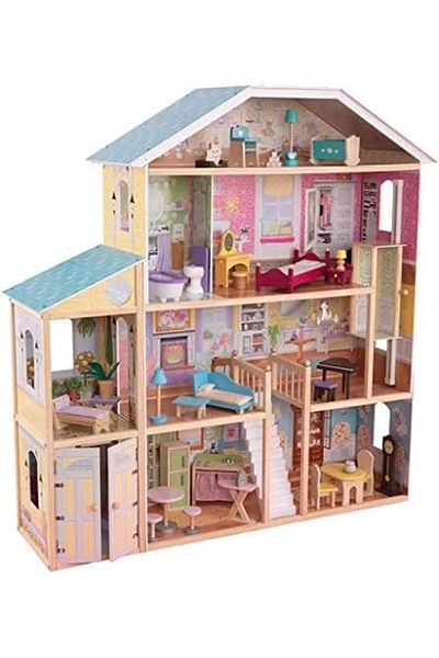 Kidzone Majestic Mansion Wooden Dollhouse with 22 Accessories by Kidzone