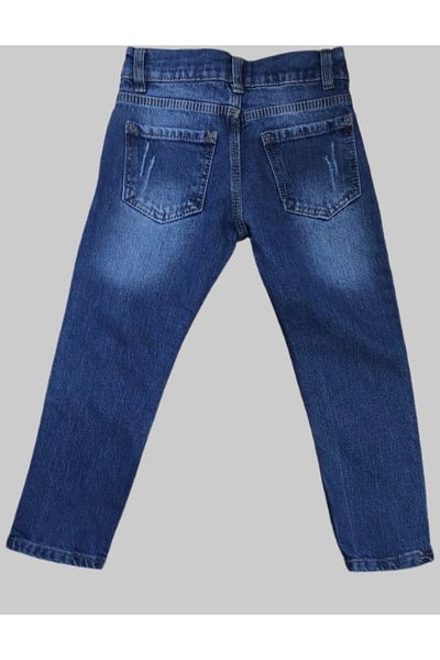 daniel milano Boy's Denim Blue Serrated Ligrasless Jeans