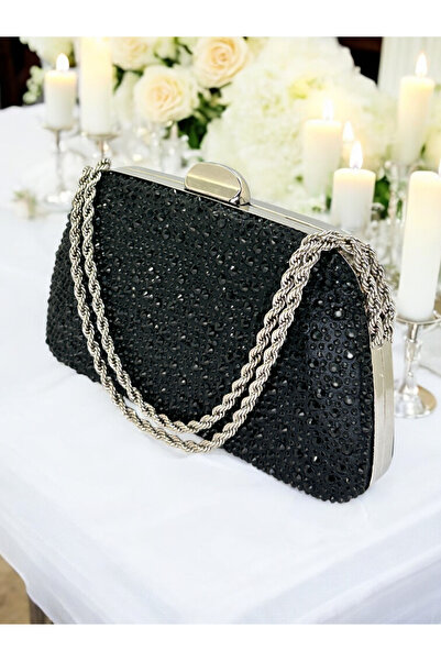 Generic Brand Black Color Stone Chain Handle 2026 New Season Women's Evening ...