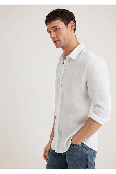 Mavi 100% Linen Slim Fit Men's Shirt