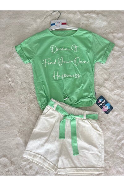 nazar baby Elyazılı Süprem Şortlu İkili Takım