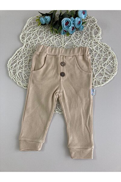 Yağmur Giyim Mlkç Colbi Report Striped Trousers with Pockets Beige 2038