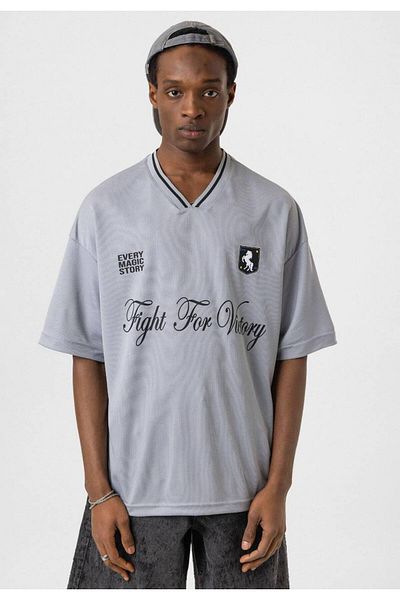 İLKCET MODA V-Neck Oversize Unisex Tshirt