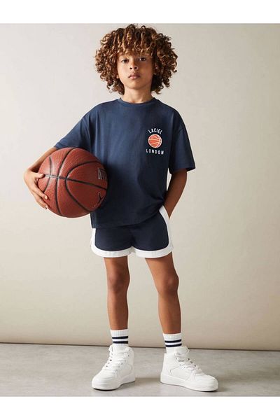 Teeny Weeny Kids Boy's Printed Cotton Crew Neck Top Set