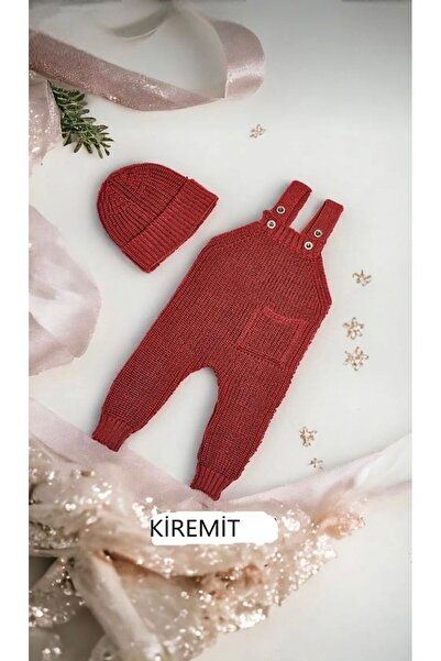 yagmurgiyim Glrb Triko Selanik Örgüsü Kiremit Cepli Şapkalı Slopet Unisex 3-2...