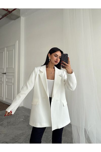 mydukkan.co Σακάκι με διπλό κουμπί Oversize