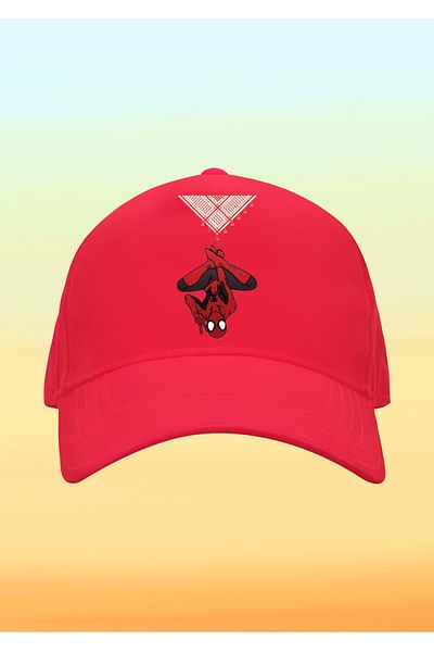 relaxbaskı Spider-Man Printed Children's Hat with Kefiyeh