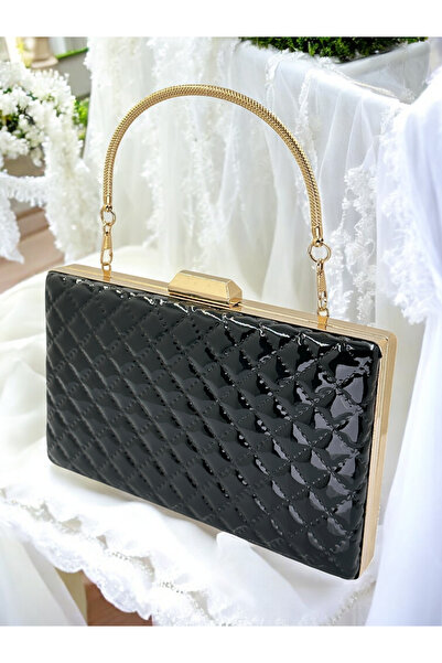Generic Brand Luxury Quilted Patterned Evening Dress Bag – Patent Leather, We...