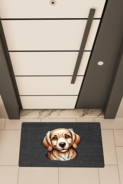 Dormot Home Висококачествен цифров печат, черно, сладко изтривалка с мотив куче