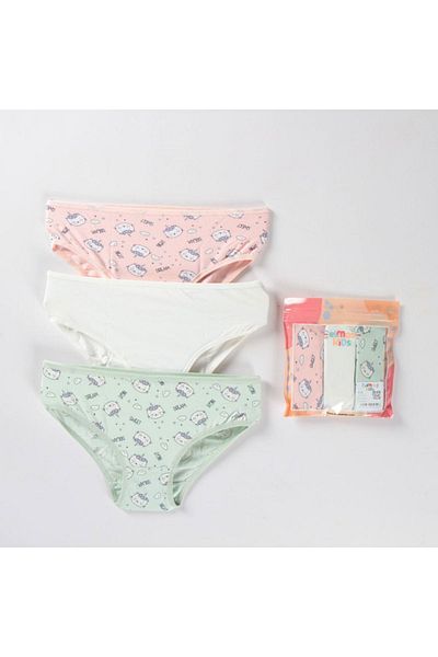 yagmurgiyim Set de slip pentru fete cu model ELM din 3 piese - S-63